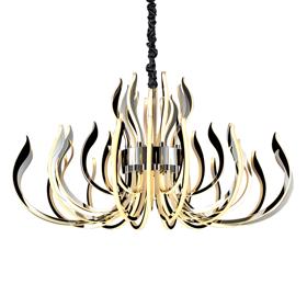 M5565  Versailles 553W LED, 3 Way Relay,  Pendant Light (29kg) Polished Chrome